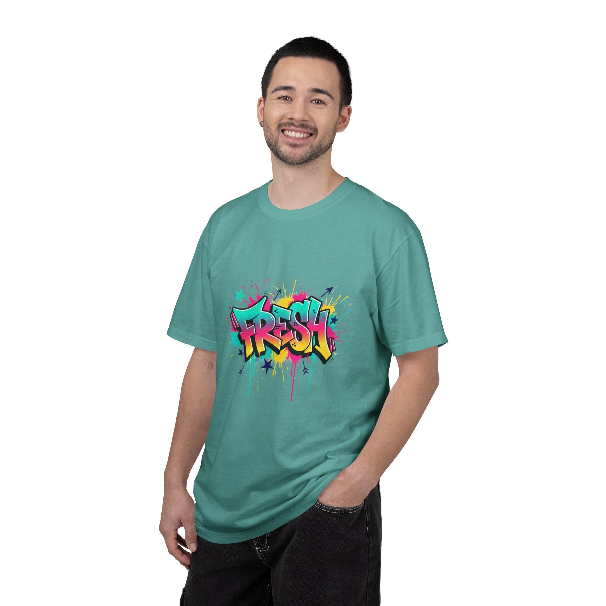Graffiti "Fresh" Graphic T-Shirt — Retro Street Art Tee