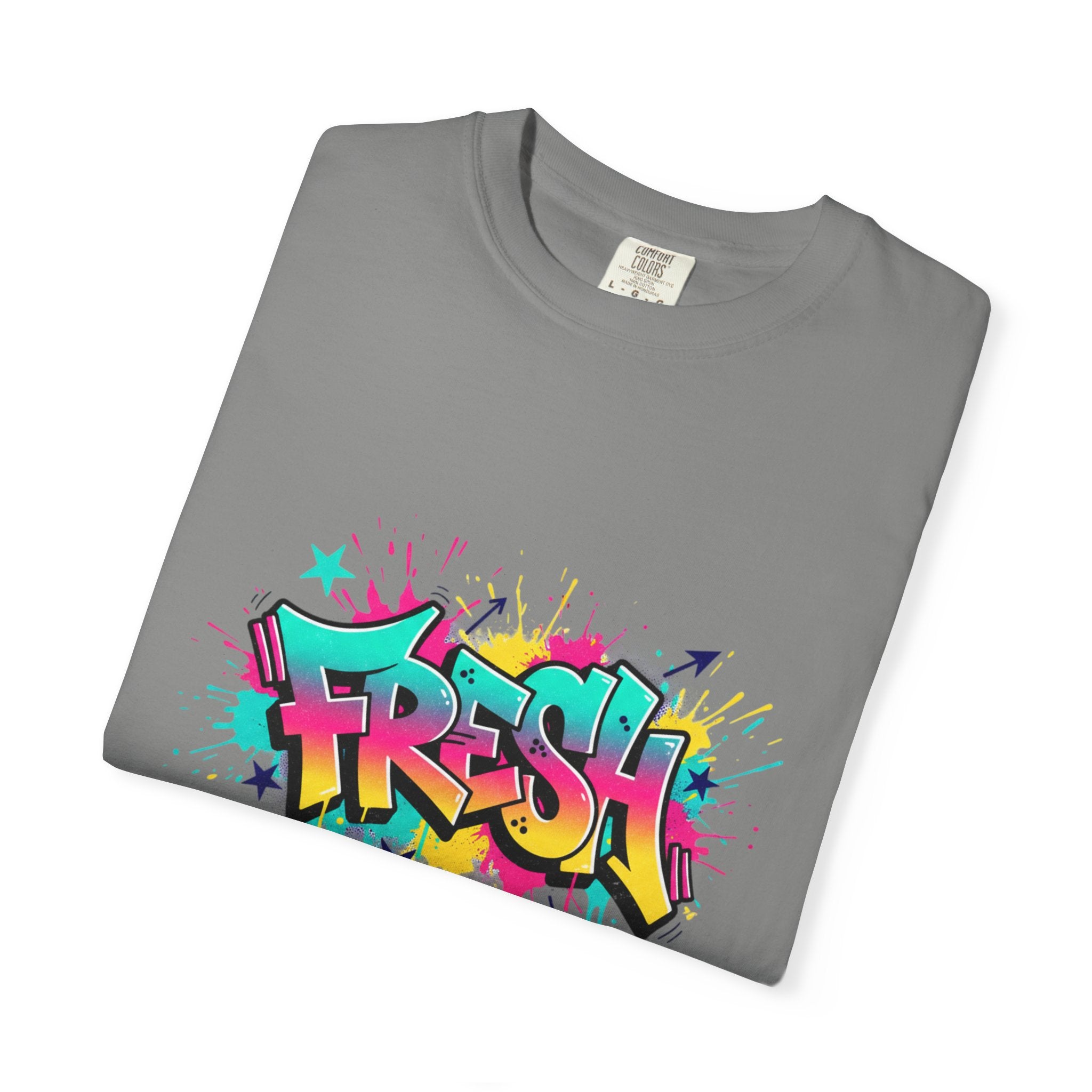 Graffiti "Fresh" Graphic T-Shirt — Retro Street Art Tee