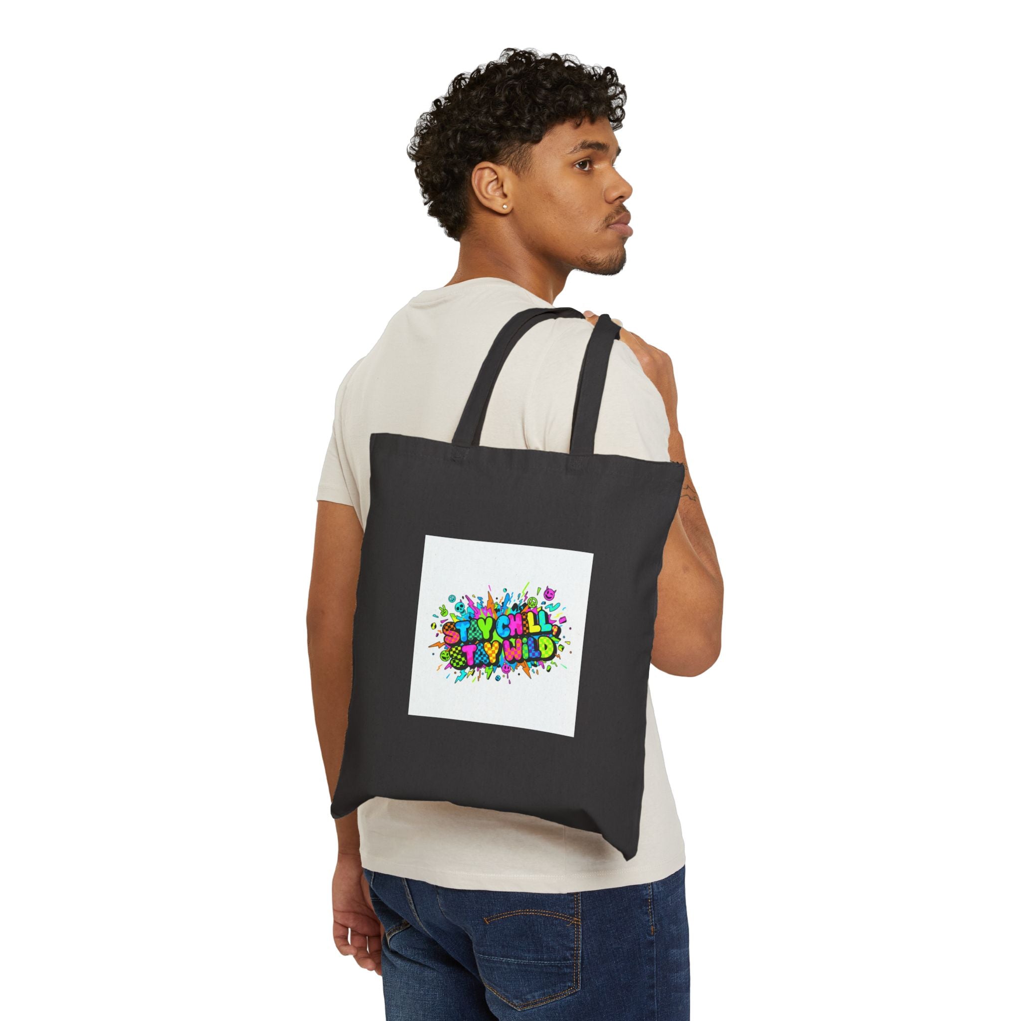 crash out meltdown tote | neon graffiti checkerboard streetwear