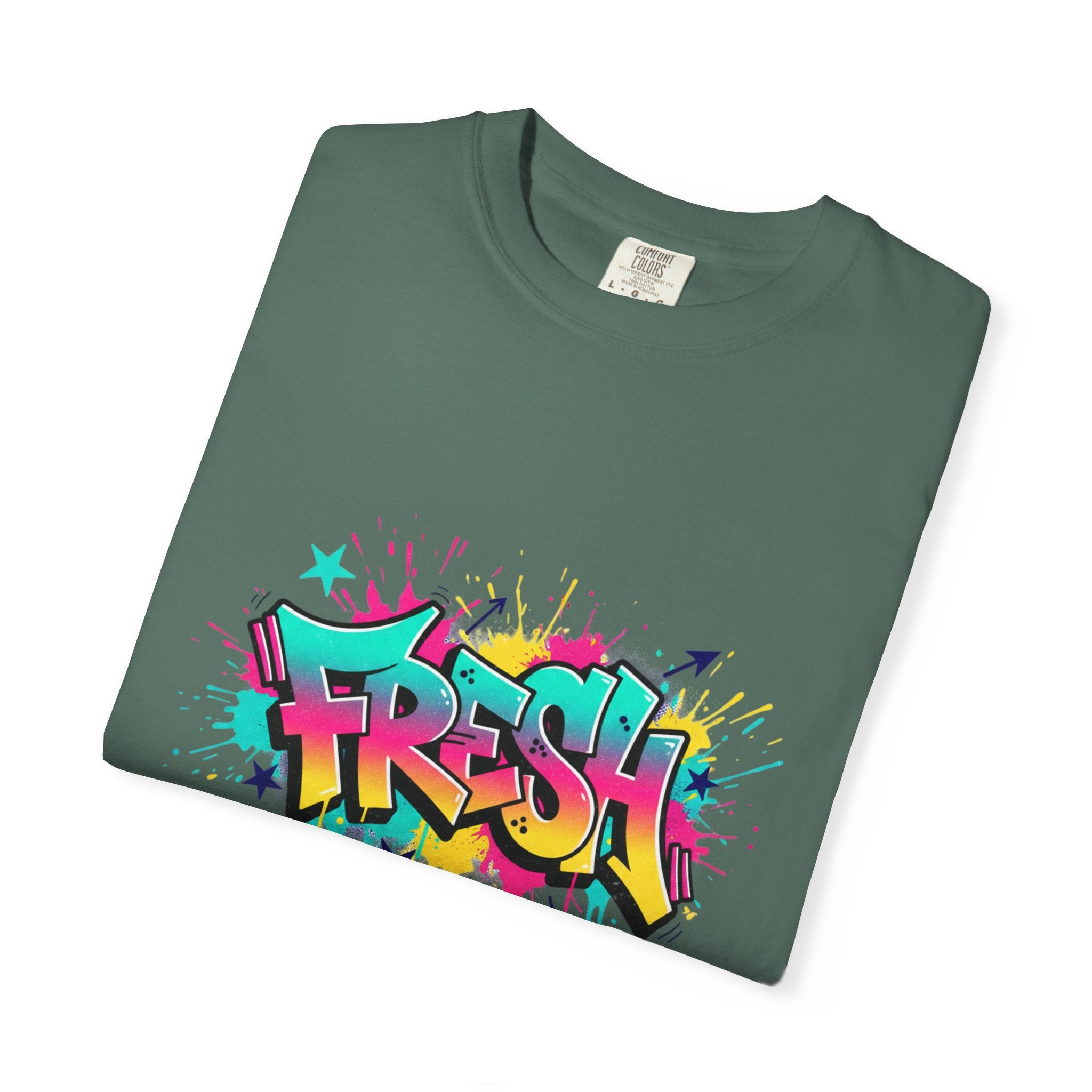 Graffiti "Fresh" Graphic T-Shirt — Retro Street Art Tee