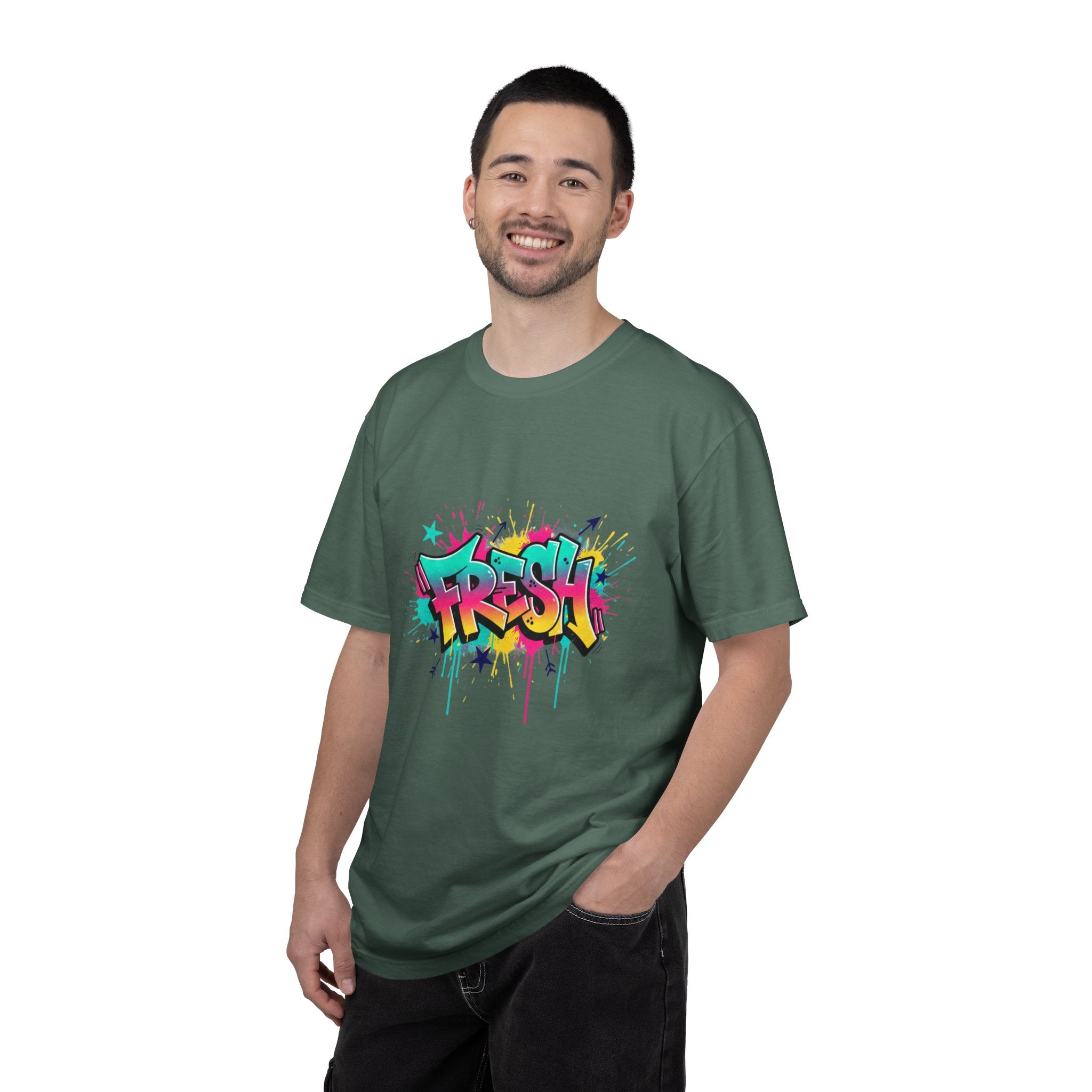 Graffiti "Fresh" Graphic T-Shirt — Retro Street Art Tee