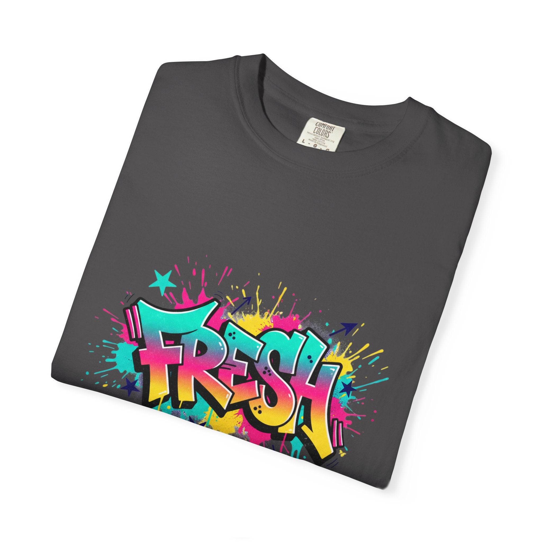 Graffiti "Fresh" Graphic T-Shirt — Retro Street Art Tee