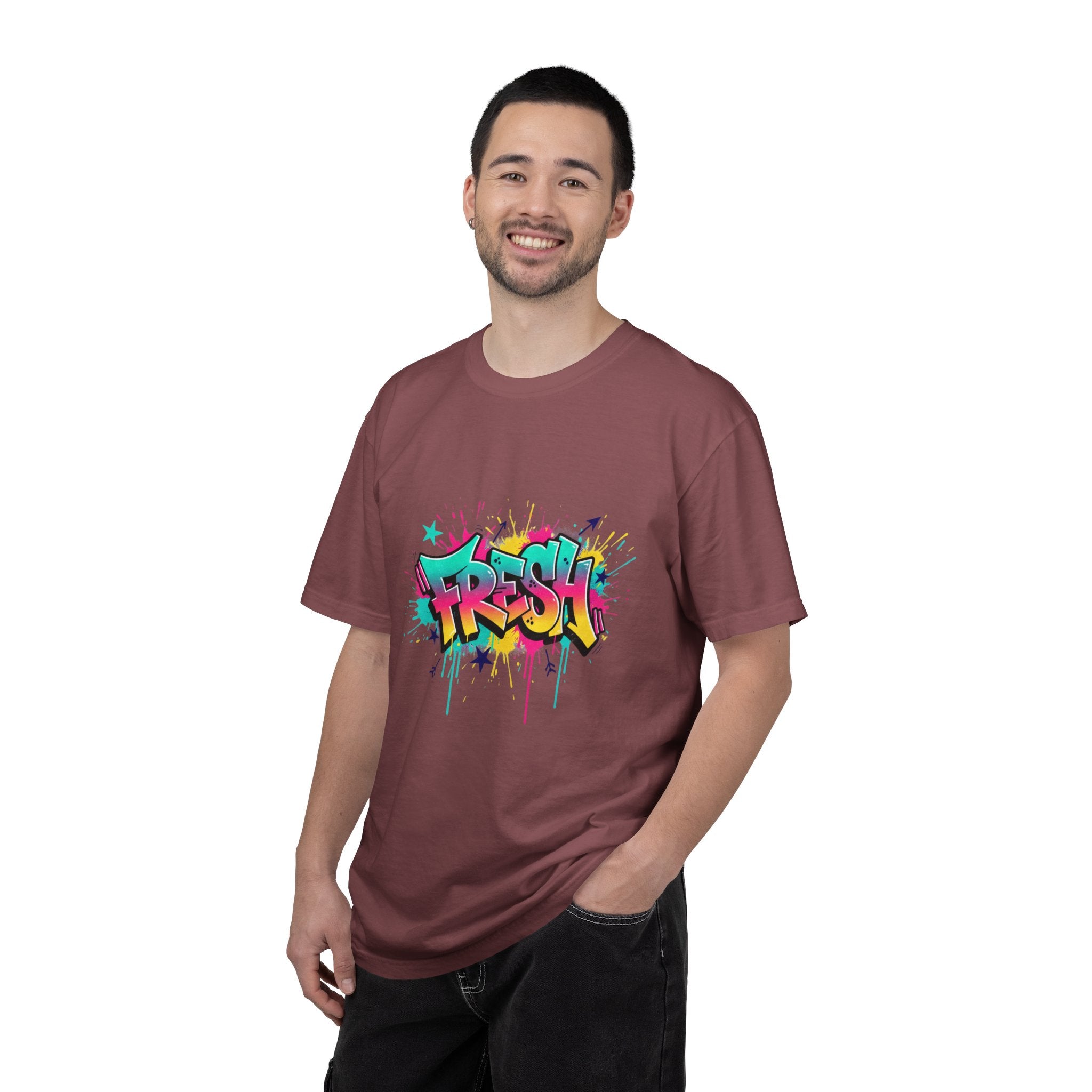 Graffiti "Fresh" Graphic T-Shirt — Retro Street Art Tee